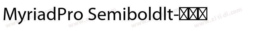 MyriadPro Semiboldlt字体转换